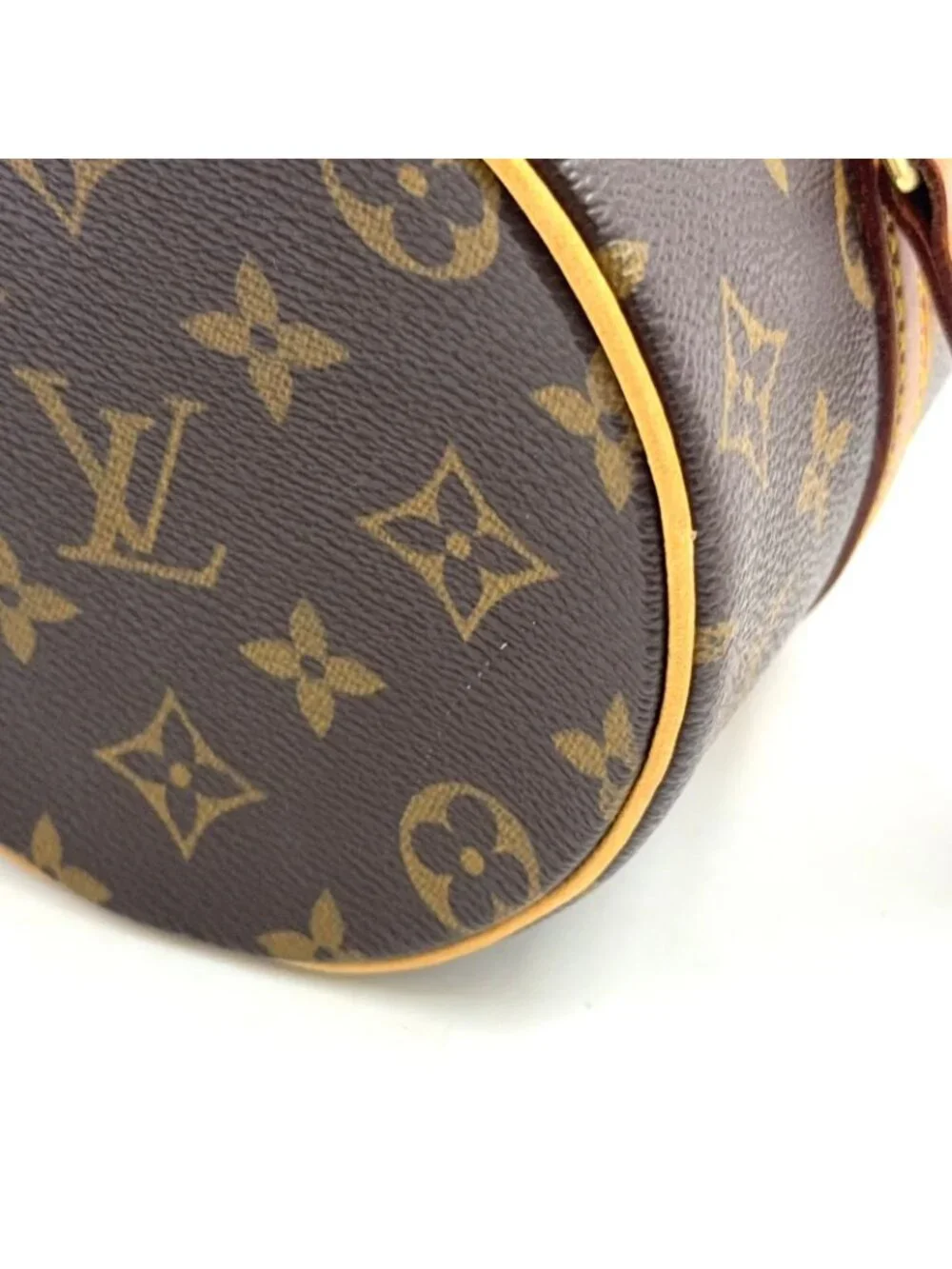 Louis Vuitton Monogram Vintage Leather Brown Handbag Gold